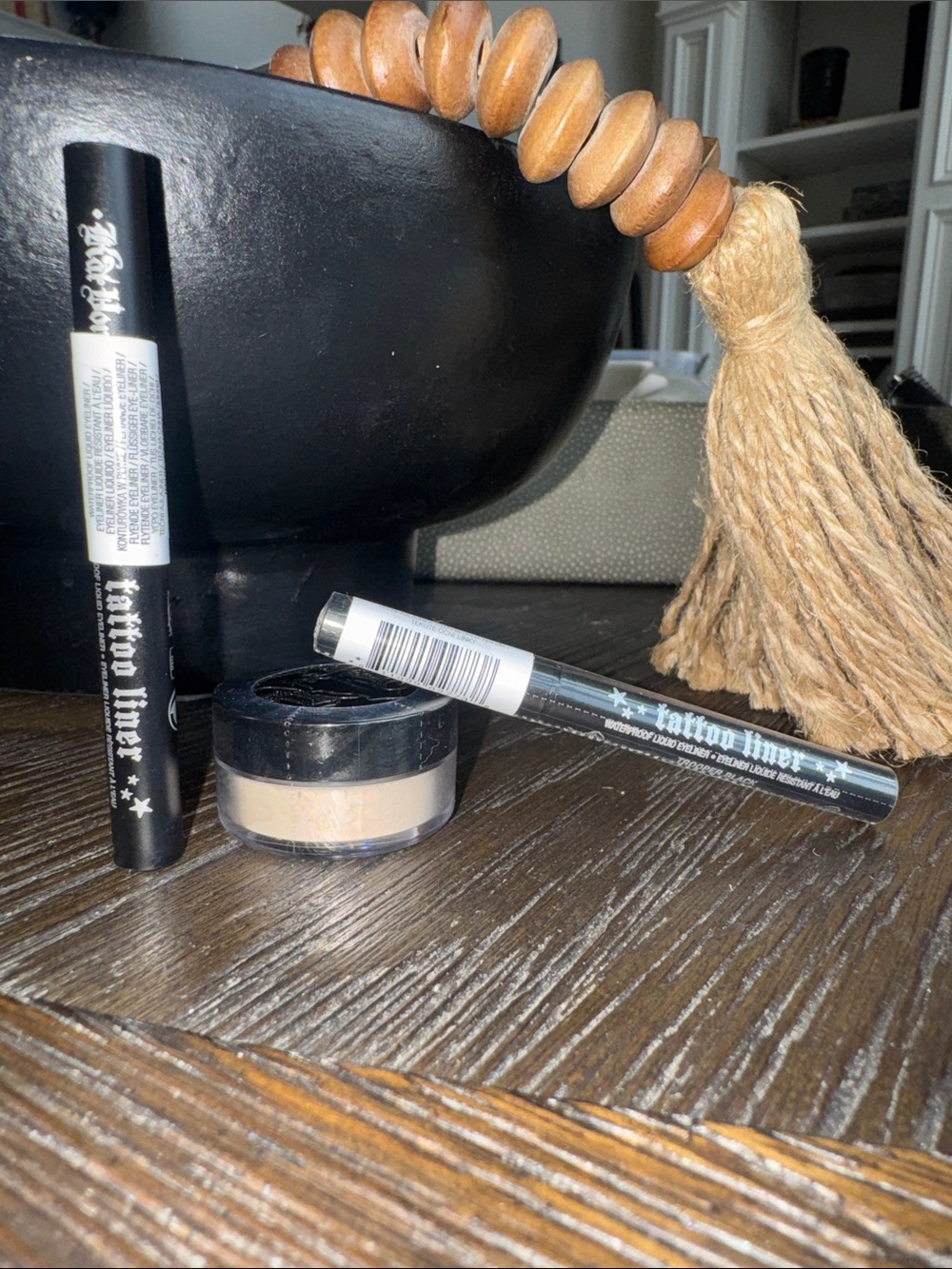 Kat Von D Black Eyeliner Duo with Translucent Setting Powder NEW